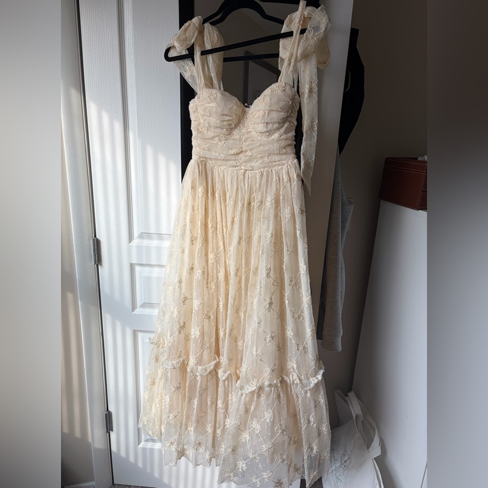 Mable Cream Lace Maxi Dress